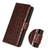 Samsung Galaxy A17 5G Crocodile Top Layer Cowhide Leather Phone Case - Brown