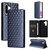 Samsung Galaxy A17 5G Cubic Grid Texture Flip Leather Phone Case - Blue