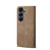 Samsung Galaxy A17 5G Denim Texture Casual Style Horizontal Flip Leather Case - Khaki