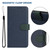 Samsung Galaxy A17 5G Detachable Litchi Texture Magnetic Vegan Leather Phone Case - Dark Blue+Dark Green