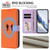 Samsung Galaxy A17 5G Detachable Litchi Texture Magnetic Vegan Leather Phone Case - Orange+Purple
