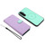 Samsung Galaxy A17 5G Detachable Litchi Texture Magnetic Vegan Leather Phone Case - Purple+Mint Green