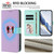 Samsung Galaxy A17 5G Detachable Litchi Texture Magnetic Vegan Leather Phone Case - Purple+Mint Green