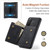 Samsung Galaxy A17 5G DG.MING M1 Series 3-Fold Multi Card Wallet + Magnetic Phone Case - Black