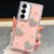 Samsung Galaxy A17 5G Diamond Glitter Pearl Heart Four-Corner Shockproof Phone Case - Light Pink