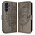 Samsung Galaxy A17 5G Embossed Butterfly Leather Phone Case - Grey