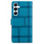 Samsung Galaxy A17 5G Embossed Checkered Leather Phone Case - Blue