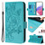 Samsung Galaxy A17 5G Embossed Rose RFID Anti-theft Leather Phone Case - Light Blue