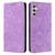 Samsung Galaxy A17 5G Ethnic Embossed Adsorption Leather Phone Case - Purple