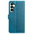 Samsung Galaxy A17 5G Flower Embossed Leather Phone Case - Blue