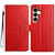 Samsung Galaxy A17 5G Flower Embossed Leather Phone Case - Red