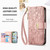 Samsung Galaxy A17 5G Flowers Leaves Zipper Wallet Leather Phone Case with Strap - Pink