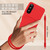 Samsung Galaxy A17 5G Integrated Card Bag Solid Color Liquid Silicone Phone Case Gen2 with Short Lanyard - Red