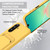 Samsung Galaxy A17 5G Integrated Card Bag Solid Color Liquid Silicone Phone Case Gen2 with Short Lanyard - Yellow