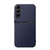Samsung Galaxy A17 5G Litchi Leather Magnetic Full Coverage Shockproof Phone Case - Navy Blue