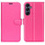 Samsung Galaxy A17 5G Litchi Texture Horizontal Flip Leather Phone Case with Holder - Rose Red