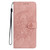 Samsung Galaxy A17 5G Moonlit Butterfly Dance Pattern Embossed Leather Phone Case - Pink
