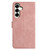 Samsung Galaxy A17 5G Moonlit Butterfly Dance Pattern Embossed Leather Phone Case - Pink