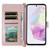 Samsung Galaxy A17 5G Multifunctional 6-Card Slots Leather Phone Case with Wrist Strap - Pink