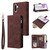 Samsung Galaxy A17 5G Multifunctional Frosted Zipper Wallet Leather Phone Case - Coffee