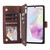 Samsung Galaxy A17 5G Multifunctional Frosted Zipper Wallet Leather Phone Case - Coffee