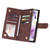 Samsung Galaxy A17 5G Multifunctional Frosted Zipper Wallet Leather Phone Case - Coffee