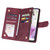 Samsung Galaxy A17 5G Multifunctional Frosted Zipper Wallet Leather Phone Case - Wine Red