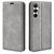 Samsung Galaxy A17 5G Retro-skin Magnetic Suction Leather Phone Case - Grey