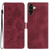 Samsung Galaxy A17 5G Rose Flower Embossing Pattern Leather Phone Case - Red