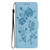 Samsung Galaxy A17 5G Rose Flower Embossing Pattern Leather Phone Case - Sky Blue