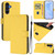 Samsung Galaxy A17 5G Skin Feel Solid Color Leather Phone Case with Lanyard - Lemon Yellow
