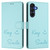 Samsung Galaxy A17 5G Smile Embossing RFID Leather Phone Case - Mint Green