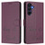 Samsung Galaxy A17 5G Smile Embossing RFID Leather Phone Case - Violet