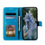 Samsung Galaxy A17 5G Totem Flower Embossed Leather Phone Case with Lanyard - Blue