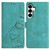 Samsung Galaxy A17 5G Triangles Embossed Leather Phone Case - Green