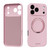 iPhone 17 Pro Max ABEEL Skin-friendly Feel Magnetic Liquid Silicone Phone Case with Holder - Pink