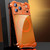 iPhone 17 Pro Max Aluminum Alloy Borderless MagSafe Gilded Armor Pattern Phone Case - Orange