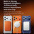 iPhone 17 Pro Max Aluminum Alloy Borderless MagSafe Gilded Armor Pattern Phone Case - Orange