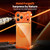iPhone 17 Pro Max Aluminum Alloy Borderless MagSafe Gilded Armor Pattern Phone Case - Orange