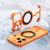iPhone 17 Pro Max Armor Alloy Frameless MagSafe Magnetic Bracket Heat Dissipation Metal Phone Case - Orange Black