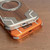 iPhone 17 Pro Max Armor Walnut Wood Metal Frameless 360 Rotation Holder Magnetic Phone Case - Orange