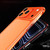 iPhone 17 Pro Max Aurora Series Lens Protector + Metal Frame Phone Case - Orange Silver
