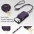 iPhone 17 Pro Max AwQuer 2 in 1 Crossbody Zipper Wallet Leather Back Phone Case - Dark Purple
