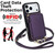 iPhone 17 Pro Max AwQuer 2 in 1 Crossbody Zipper Wallet Leather Back Phone Case - Dark Purple