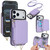 iPhone 17 Pro Max AwQuer 2 in 1 Crossbody Zipper Wallet Leather Back Phone Case - Light Purple