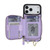 iPhone 17 Pro Max AwQuer 2 in 1 Crossbody Zipper Wallet Leather Back Phone Case - Light Purple