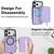 iPhone 17 Pro Max AwQuer 2 in 1 Crossbody Zipper Wallet Leather Back Phone Case - Light Purple