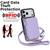 iPhone 17 Pro Max AwQuer 2 in 1 Crossbody Zipper Wallet Leather Back Phone Case - Light Purple