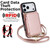 iPhone 17 Pro Max AwQuer 2 in 1 Crossbody Zipper Wallet Leather Back Phone Case - Rose Gold