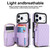 iPhone 17 Pro Max AwQuer Crossbody Zipper Wallet Rhombic Leather Back Phone Case - Purple